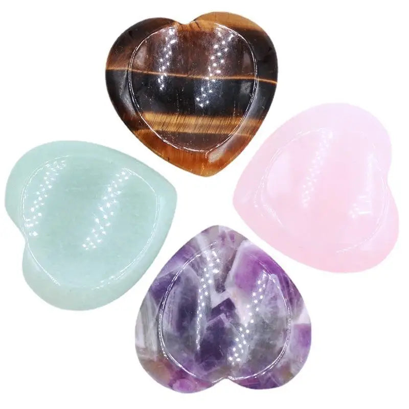 Reiki Healing Big 40mm Rose Quartz Heart Pocket Stone Thumb Palm Gemstone Crystal Worry Stones Wholesale