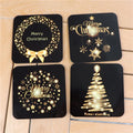 MDFSUB Non-slip Mdf coaster Wood 90mm Cork Backed Glossy White Blank Sublimation MDF Coaster for Home Decoration