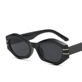 Custom Logo Retro Small Frame Irregular Sunglasses Personality Polygon Man Shades