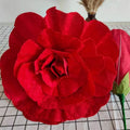 Large Flower Decorative Artificial Velvet Rose Peony Giant Flowers for Wedding Events