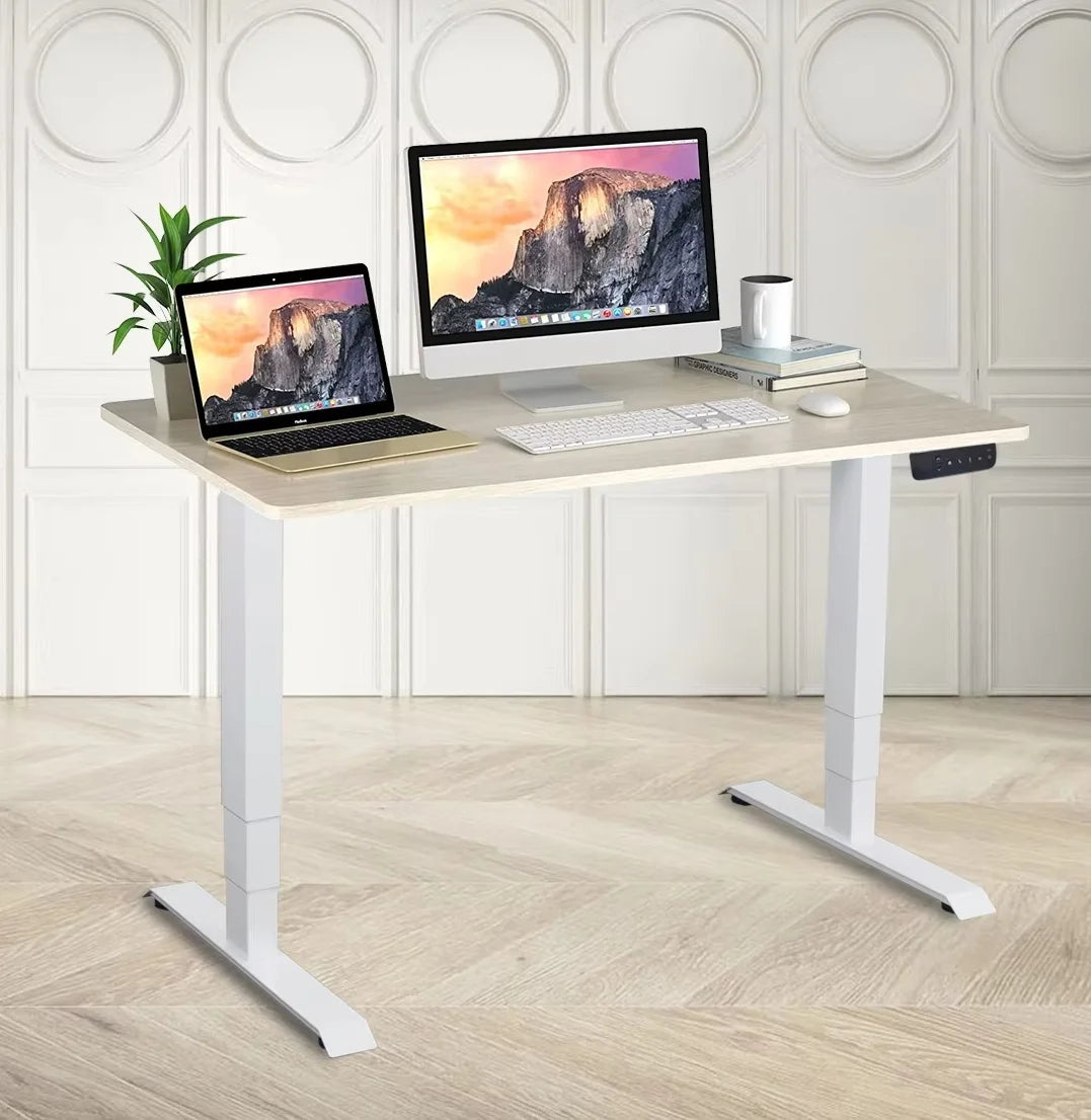 Electric Modern Ergonomic Extendable Height-Adjustable Standing Desk Frame 80kg Load Capacity Sturdy Metal Construction for Home