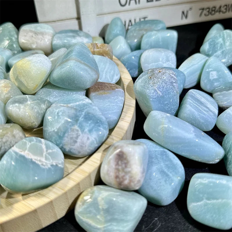 Natural Crystal Tumble Big Chips Healing Stone Amazonite Tumble for Sale