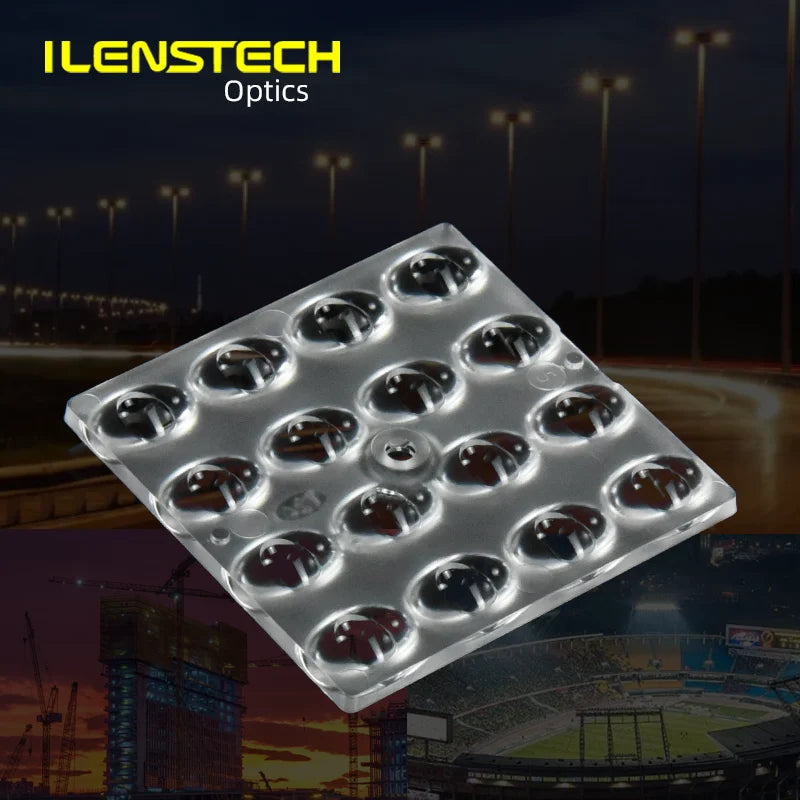 Ilenstech  Lens Led 16in1 T2M Degree Lens 50X50MM Street Light Lens