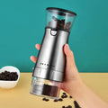 Custom Logo Electric Automatatic Coffee Bean Grinder Rechargeable Stainless Steel Coffee Mill with Adjustable Coarseness