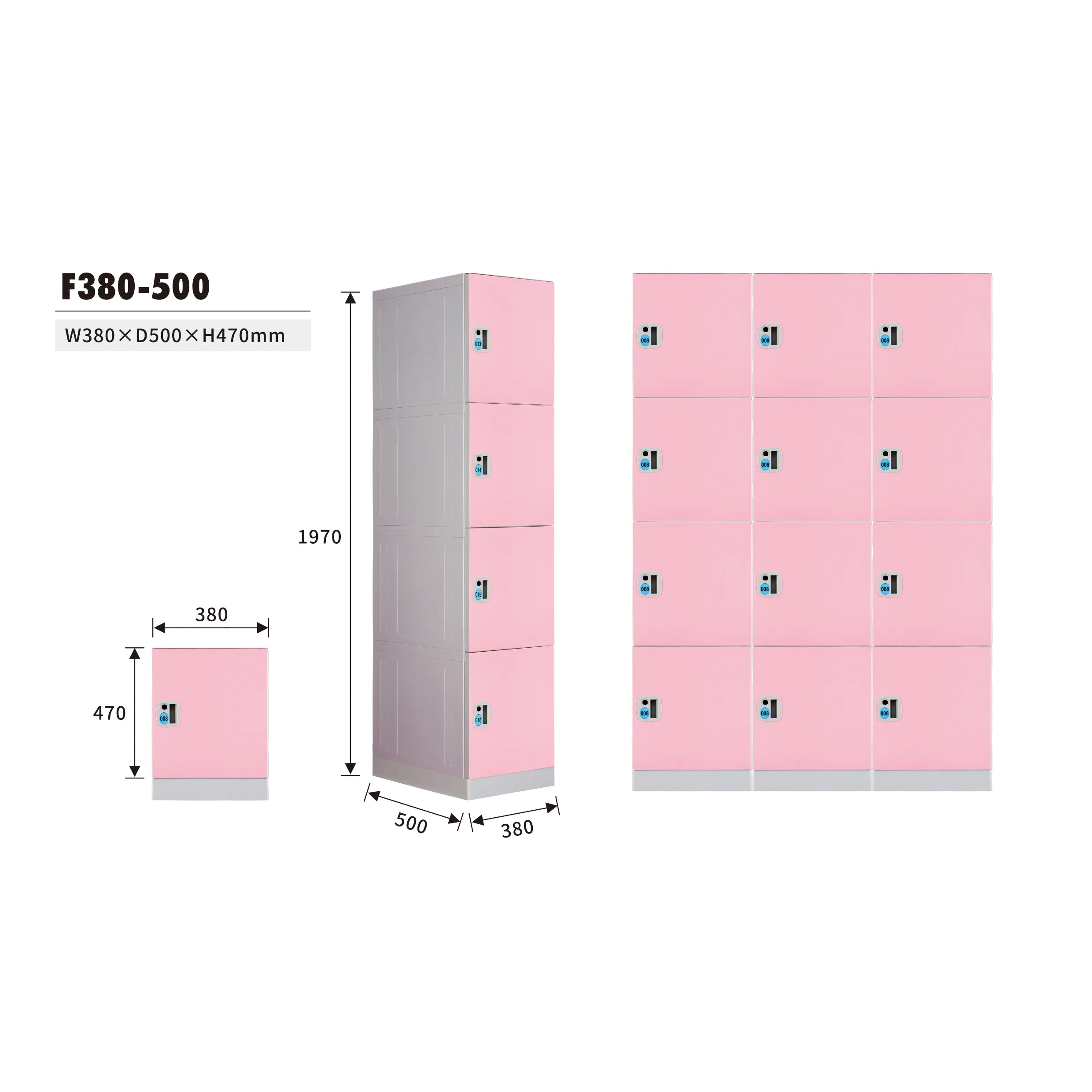 Easy Locker Pantone Color Customized Parcel Lockers School Supermarket Keys ABS Plastic Key Lock Waterproof Eco-Friendly 1