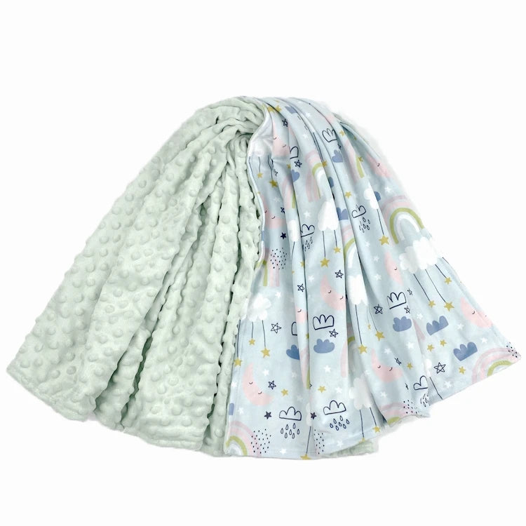 Wholesale Cute Animal Digital Print Design Polyester Minky Baby Blanket MegaBDM