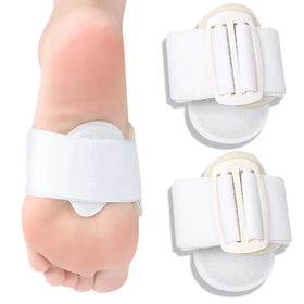 Men and Women Foot Arch Support Shock Absorption Slow Pressure Latex Foot Center Pad Flat Foot Correction Thumb Valgus Arch Pad