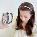 Full Package of Korean Floral Comb Hair Accessories for Women Fabric Hairbands With Teeth Fashionable Femme Hairband
