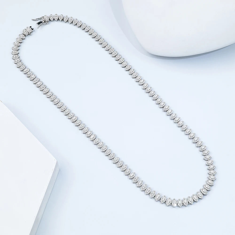 Hot Selling Hip Pop Pass Diamond Tester 925 Sterling Silver VVS GRA Certified Moissanite Hip Pop Marquise Necklace