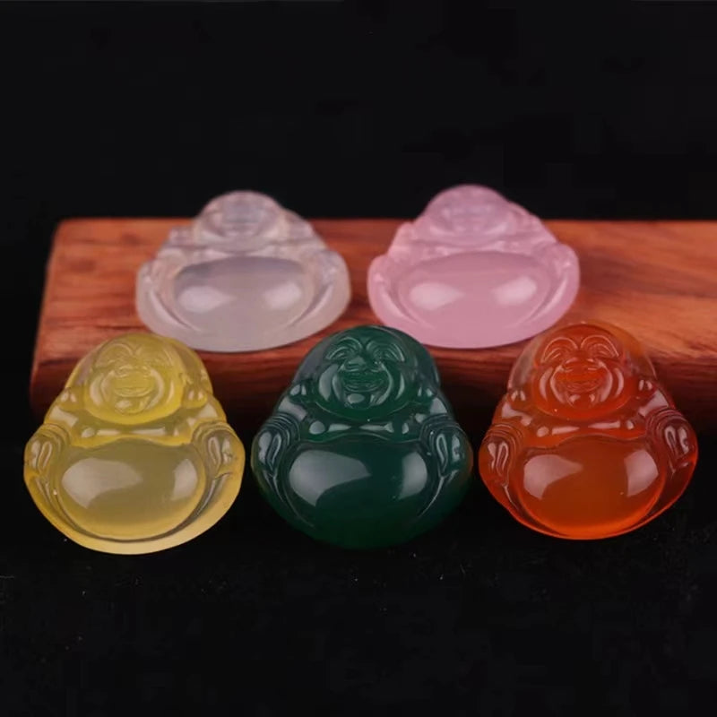 Feng Shui Lock Money Bag Gourd Fox Round Donut Pixiu Elephant Buddha Agate Jade Charm Pendant for Bracelet Necklace DIY Making