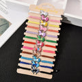 BSCI Factory Handmade 12pcs Colorful Macrame String Bracelets Cute Unicorn Design Bohemian Style Rhodium Fashionable Charm