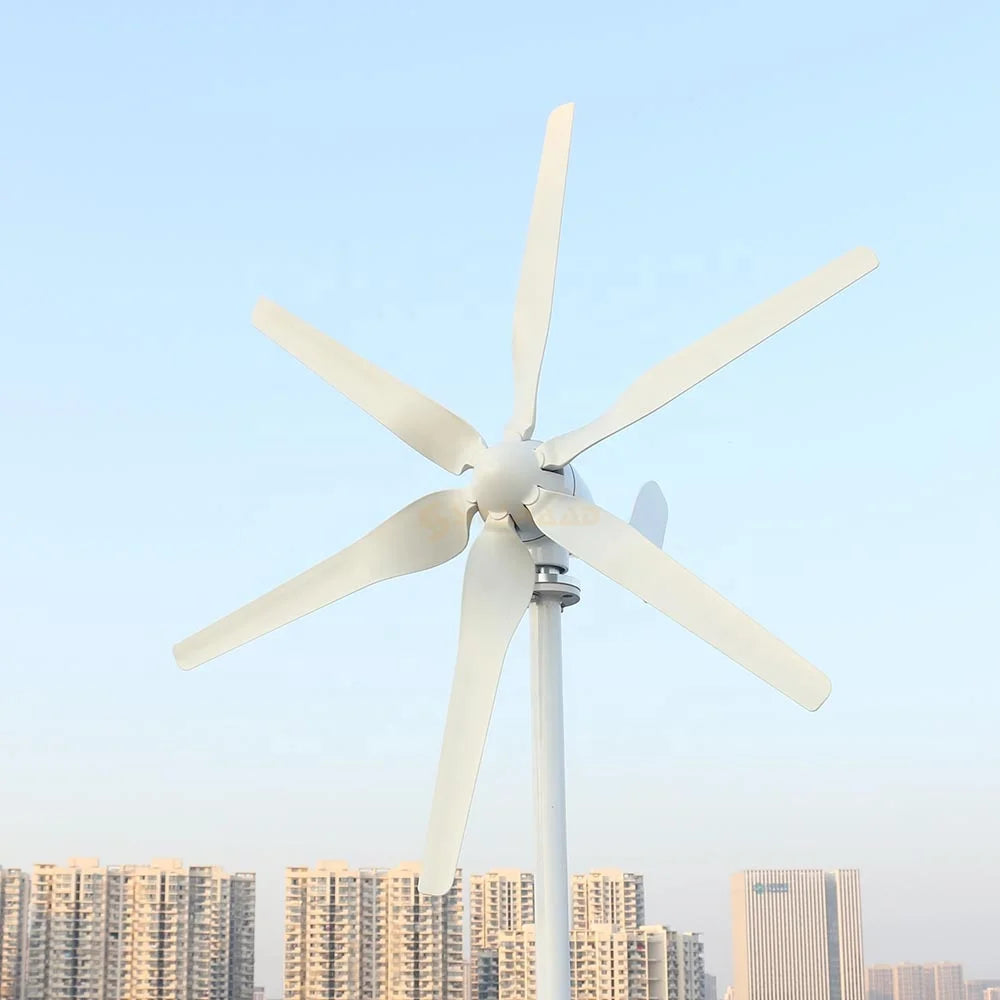 Hot Alternative Energy Saver for Home Use 800w 12v 24v Horizontal Wind Turbine Generator Six Blades
