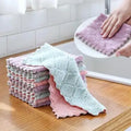 Microfiber Absorbent Kitchen Dish Cloth TowelNon-stick Oil Washing Cloth RagHousehold Tableware Cleaning Wiping Tools