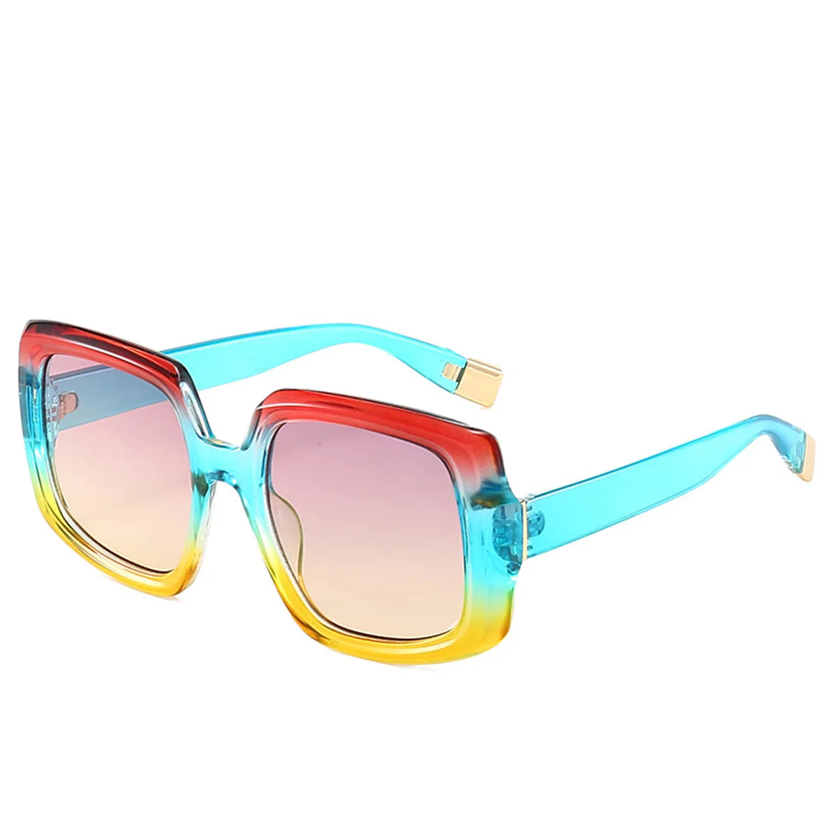 Best Selling Multicolour Oversized Frame square Thick Frame Women's Man UV Protection Trendy Outdoor Sun Shades