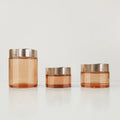 Luxury Cosmetic 5g 10g 20g 30g 50g 100g Light Rose Gold Round Glass Cosmetic Jar for Cream