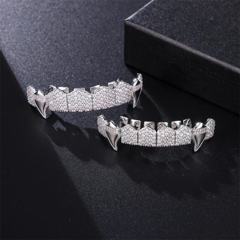 Hot Sell Hiphop Grillz Fashion Light up Body Jewelry Man Gold / Silver Copper With Zirconia Grillz