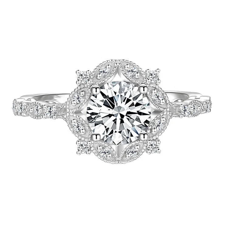 925 Silver D Color Moissanite Pear Shaped Ring Luxury Style for Engagement Gift Anniversary Everyday Wear