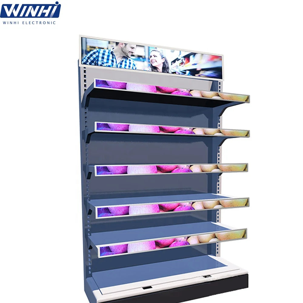 12.6/16.8/19/24/28/29/37in Bar Type Industrial Grade Advertising Display LCD Screen Shopping Mall Exhibition Digital Monitor
