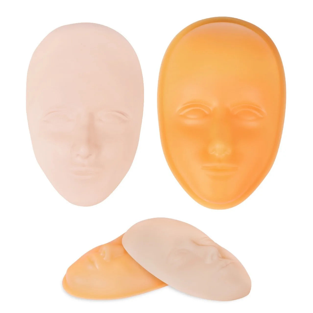 5D Silicone Practice Head for Facial Tattoo Training Permanent Makeup Skin Doll Face Display Mannequins Eyelashes & Tools