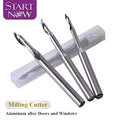 Startnow CNC Milling Cutter Aluminum Alloy Tungsten Carbide Steel Material Single Edge Flute Solid End Mill Engraving Bits