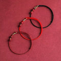 14k Gold Red Rope Unlimited Woven Bracelet Lucky Beads Couple Gift Braided Bracelet for Men and Women
