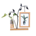 NEW Decorative Hanging Picture Frames Wall Hanging Photo Frame Vertical Metal Stand Desk Photo Frames With Decorative Bud Vase