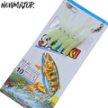 NEWMAJOR Luminous Shrimp Bait Jig Lure Soft Fishing Rigs 8-20# for Sea and Saltwater Fishing