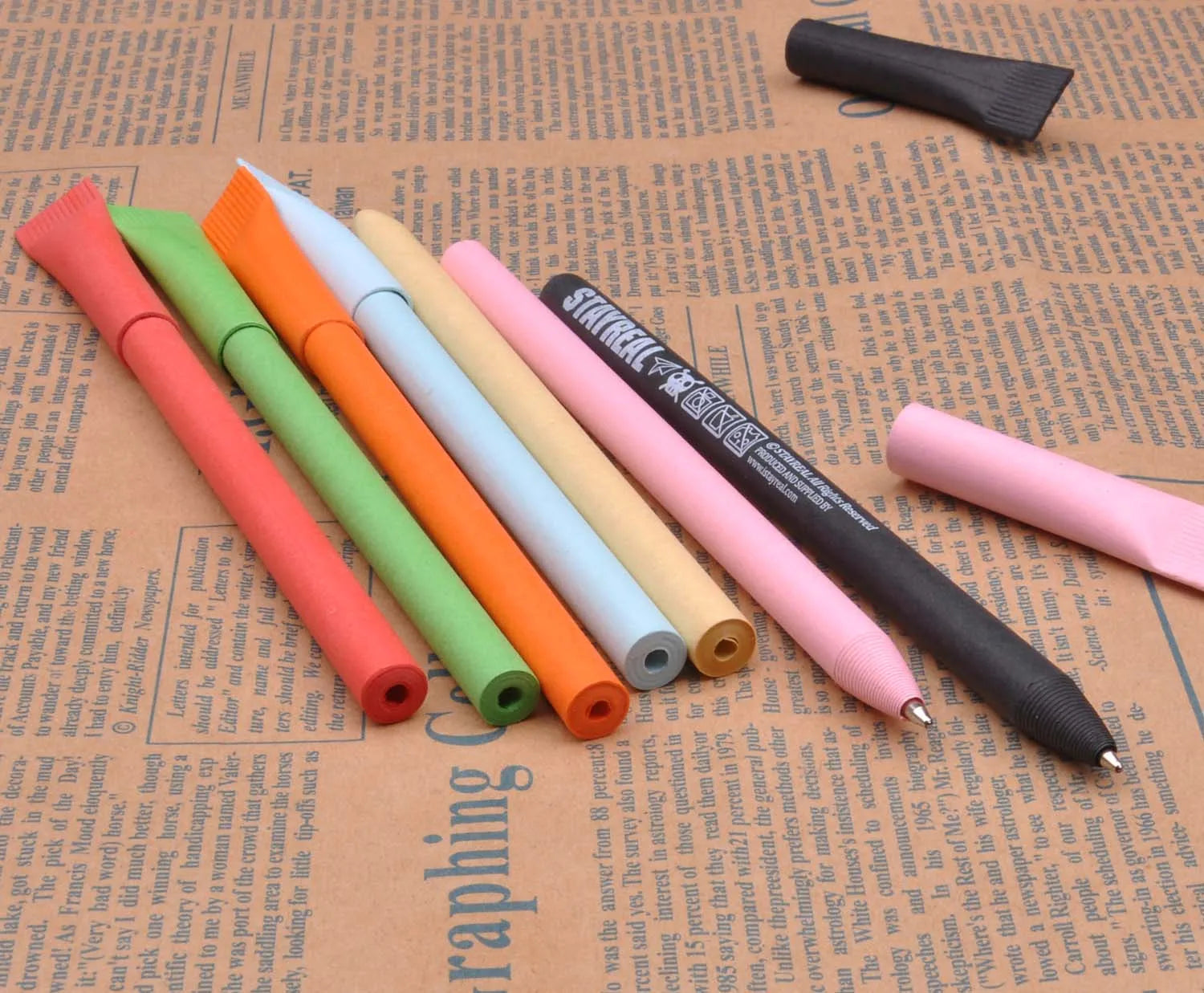Hot Selling Customized Recycle Paper Ballpoint Pen Cheap Biodegradable Gift Pen with Custom Logo