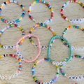 Custom Name Beaded Bracelet Custom Word Seed Bead Stretch Kids Bracelets Personalized Seed Beaded Name Bracelet