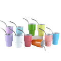 2oz Bling Demitasse Cup Diamond Shiny Stainless Steel Straw Mug Small Espresso Mini Shot Liqueur Glass Tumbler
