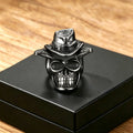 Gothic Silver Man Ring Jewelry Punk Chunky Skull Head Stainless Steel Cowboy Hat Ring Man Finger Ring Jewelry