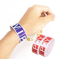 Waterproof Customized Disposable Identification VIP Logo Paper Bracelet Synthetic PP Paper Wristband for Events