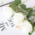 Cheap Artificial Single Stem Pink Rose Flower Silk for Home Festival Wedding Party Christmas Decoration