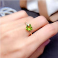 Green Diamond Index Finger Ring Personalized Simple Opening Adjustable Zircon Heart Ring Couple Wedding Rings Jewelry