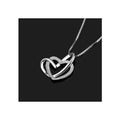AMZ Hot Selling Double Heart Pendant 925 Sterling Silver Necklace for Women Ladies