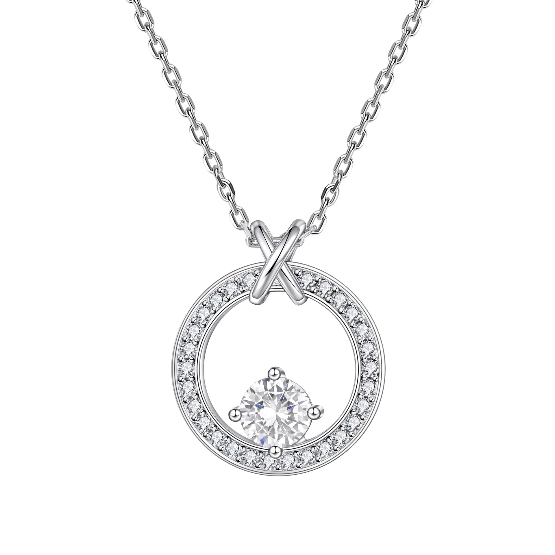 Manufacturer Wholesale 925 Sterling Silver Zirconia Pendant Necklace Bulk