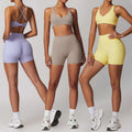 YIYI Comfortable Shockproof Tops Gym Fitness Sets High Waist Shorts Sets Women Quick Dry Women Fitness Clothing Sets
