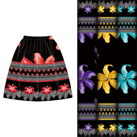 Islander Custom Polynesian Tribal Clothing Samoan Puletasi Casual Dresses Church Material for Skirt