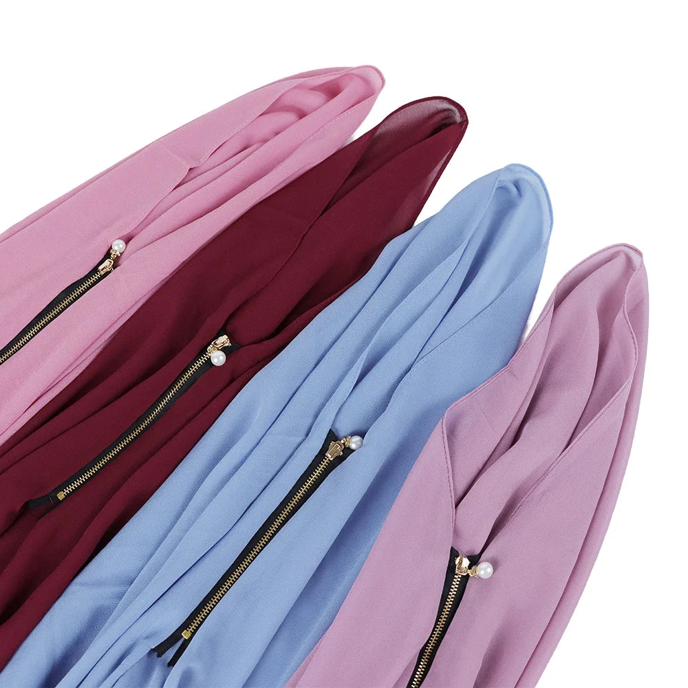 Women's Soft Plain Style Instant Chiffon Shawl Big Lace Edge Trusted Wholesale Supply Muslim Hijab Scarf Vendor for Autumn