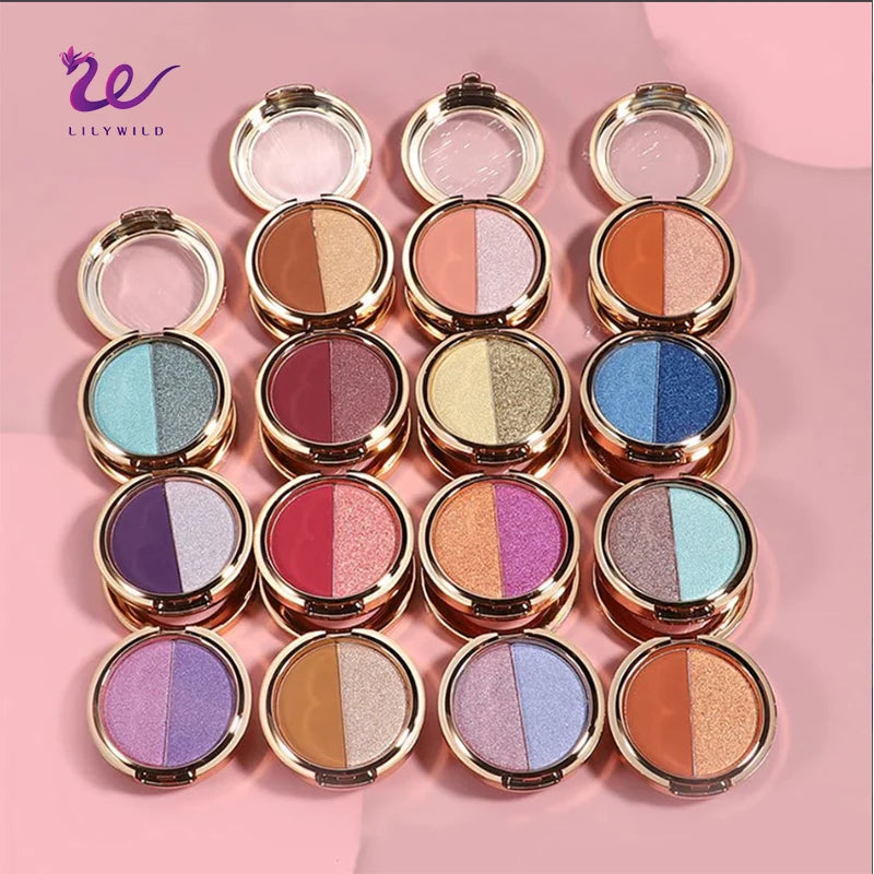 Easy to Apply Excellent Color Blendable Clear Eyeshadow Palette Brown Orange High Pigmentated Eyeshadow Palette