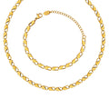 Minimalist Splicing Necklace Bracelet 18K Gold Plated Chain Necklace Bracelet Stainless Steel Necklace for Women