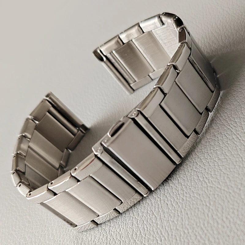 Maxtank Gd245 22mm Folded Metal Stainless Steel Watch Band with Deployant Clasp