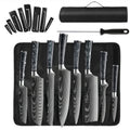 Wholesale 10pcs Damascus Steel Kitchen Chef's Knife Set Custom Steak Knives Carbon Steel Blade Multifunction Household Knife