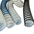 Industrial Style Flexible Strong Acid Alkali Resistant 10m PTFE Spiral Air Duct Hose Easy Install for Outdoor Ventilation