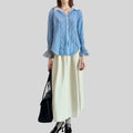 Spring and Summer Retro Design Women's Skirts Fashion 2025 New Belt A-Line Waist Skirts All-Match Women's Bottoms