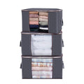 Large Capacity Clothes Storage Bag Organizer with Reinforced Handle Thick Fabric for Comforters Blankets Foldable with Zipper