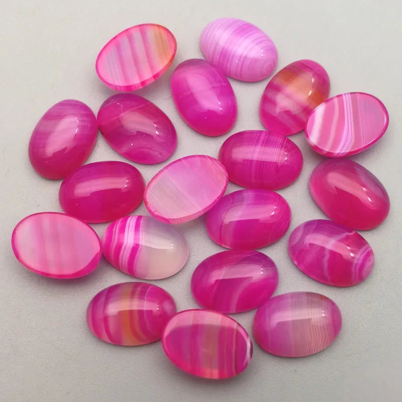 Diy Stone 13*18mm Gemstone Agate Oval Cabochon Crafts