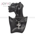 No Fading 316L Stainless Steel Lord's Prayer Cross Pendant Woven Cross Necklace Holy Christian Jewelry Minimalist Jewelry Men