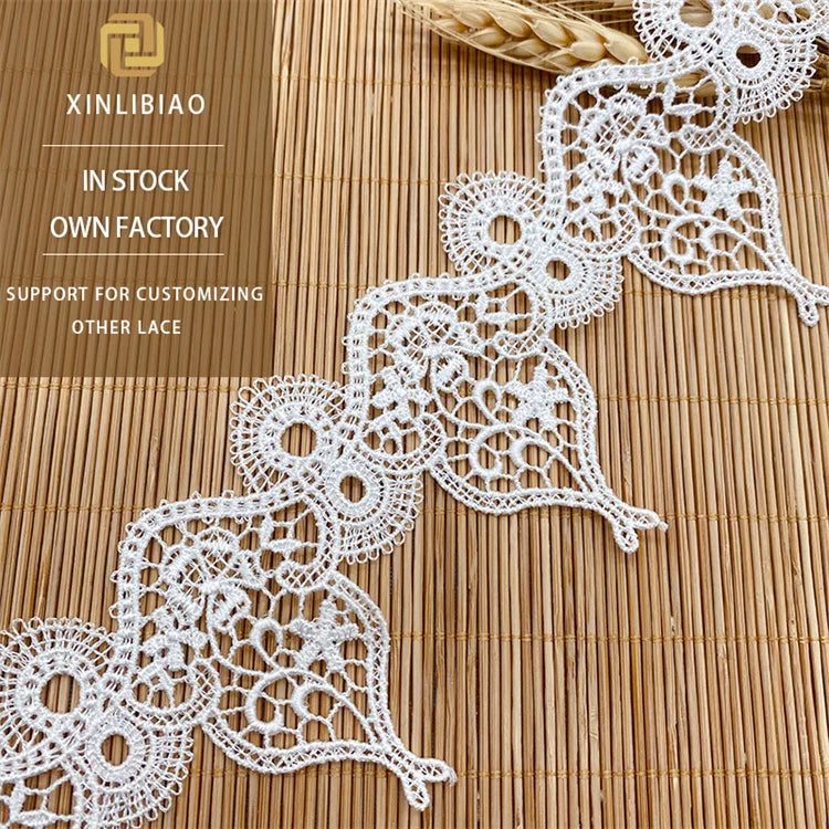 Wholesale Polyester Embroidery Lace Ribbon for Clothing Accessories Pajama Dresses Shoes Bags Decoration Manufactured Accessory