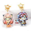 Custom Laser Cut Photo Printed Plastic Acrylic Charm Double Sided Blank Clear Hologram Design Keychain